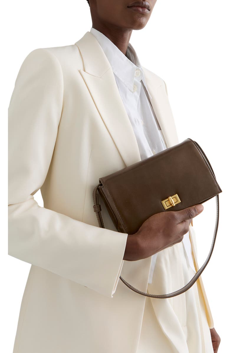 Reiss Aletta Leather Crossbody Bag, Alternate, color, Taupe