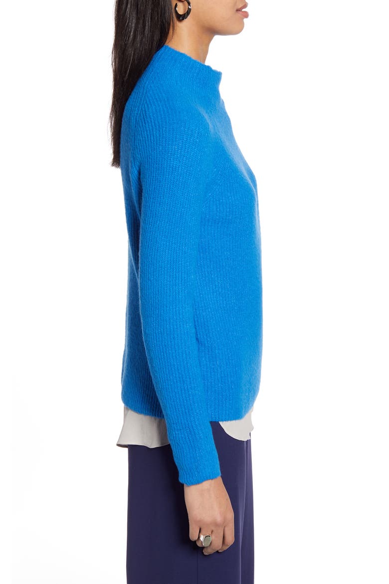 Mock Neck Sweater, Alternate, color, BLUE ELECTRIC