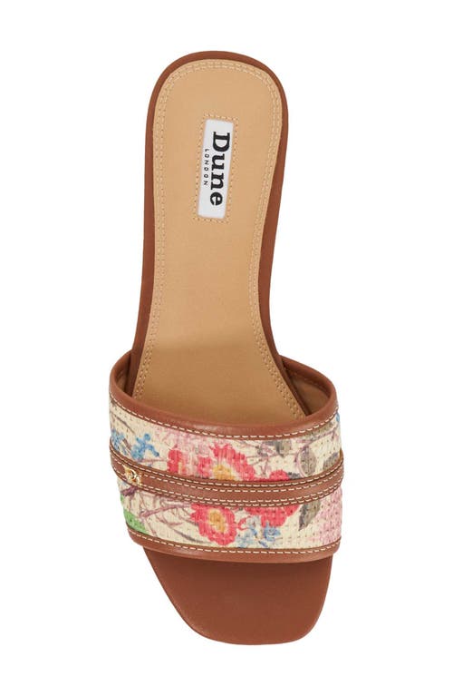 Dune London Leti Slide Sandal In Brown Multi