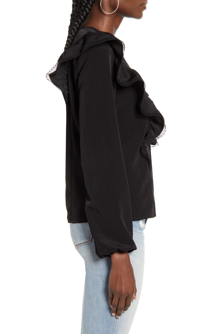 VERO MODA Karma Long Sleeve Blouse, Alternate, color, BLACK
