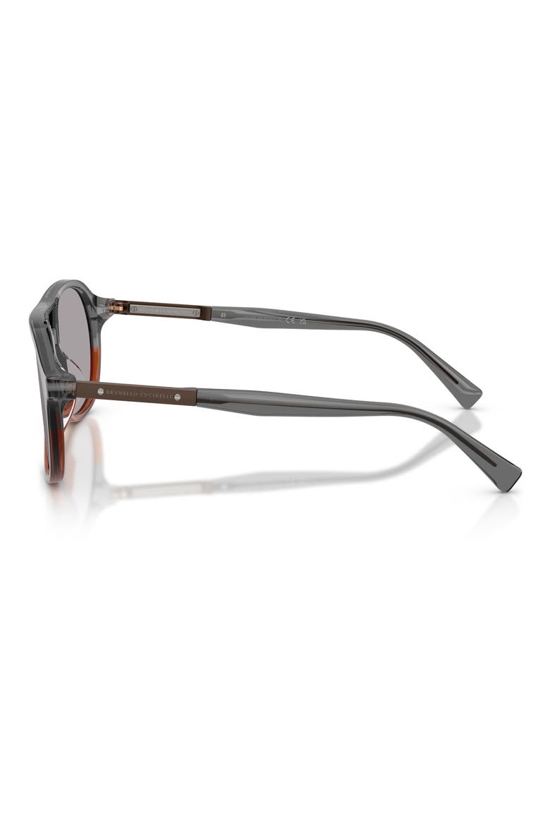 56mm Polarized Pilot Sunglasses, Alternate, color, LIGHT GREY
