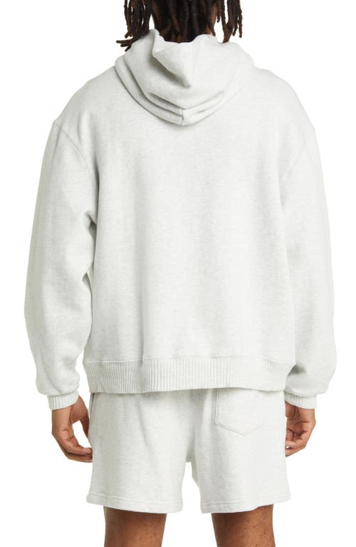 Elwood Core Oversize Organic Cotton Brushed Terry Hoodie In White