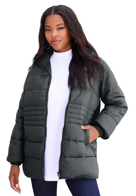 Plus Size Lightweight Quilted Jacket (Plus)
