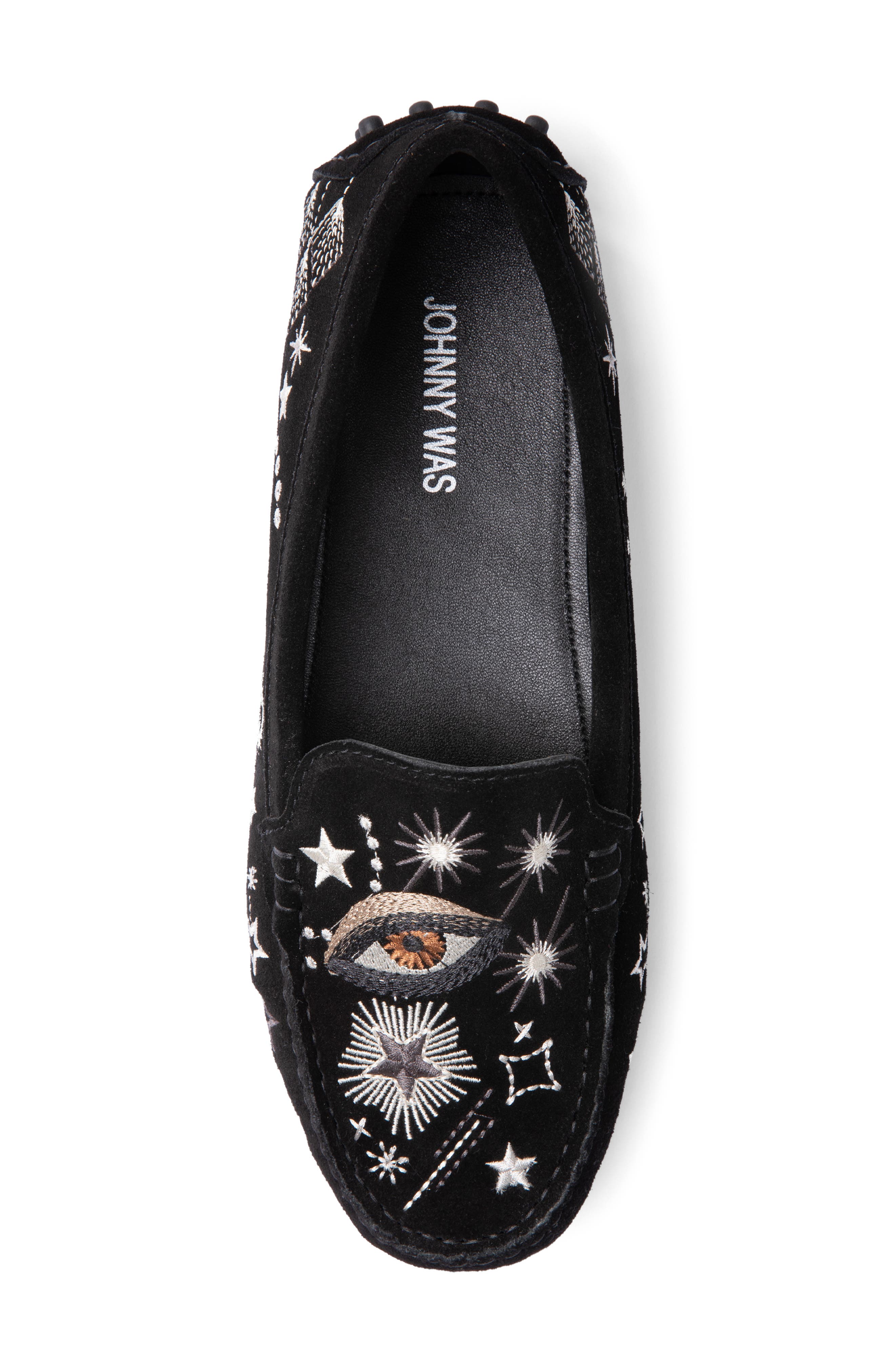 Johnny Was Celestial Embroidered Moccasin, Alternate, color, 