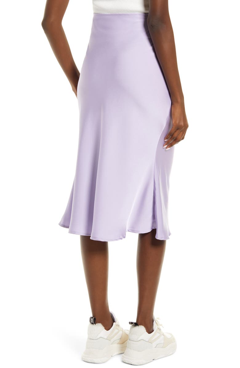 Amy Lynn Bias Cut Satin Slip Skirt, Alternate, color, Lilac