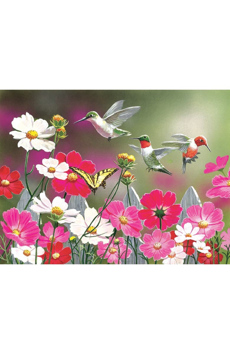 Sunsout Cosmos and Hummingbirds 500 piece Jigsaw Puzzle for Adults, Alternate, color, Multicolor