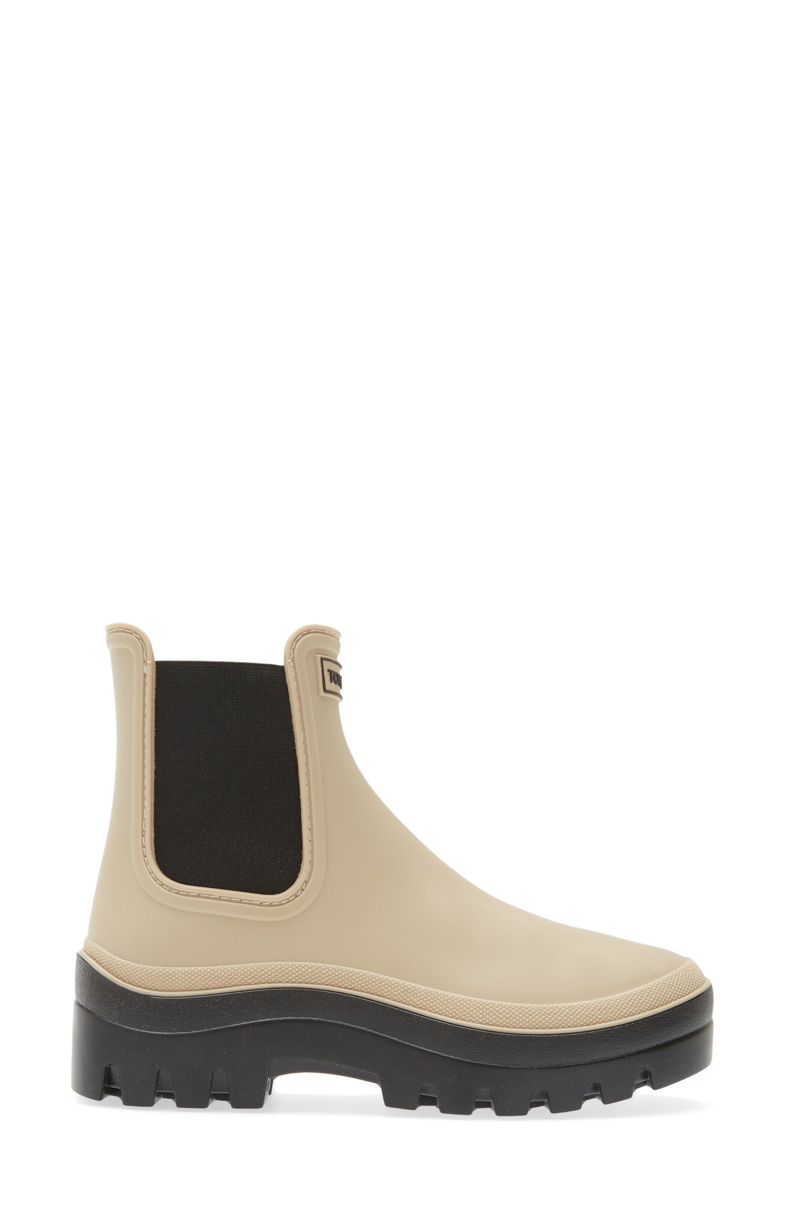 Carter Waterproof Chelsea Rain Boot, Alternate, color, BEIGE