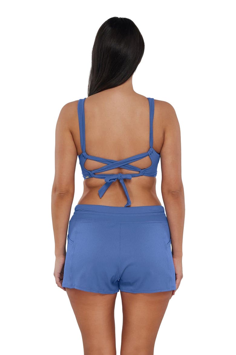 Laguna Swim Short Bottoms, Alternate, color, Harbor Blue Sandbar Rib
