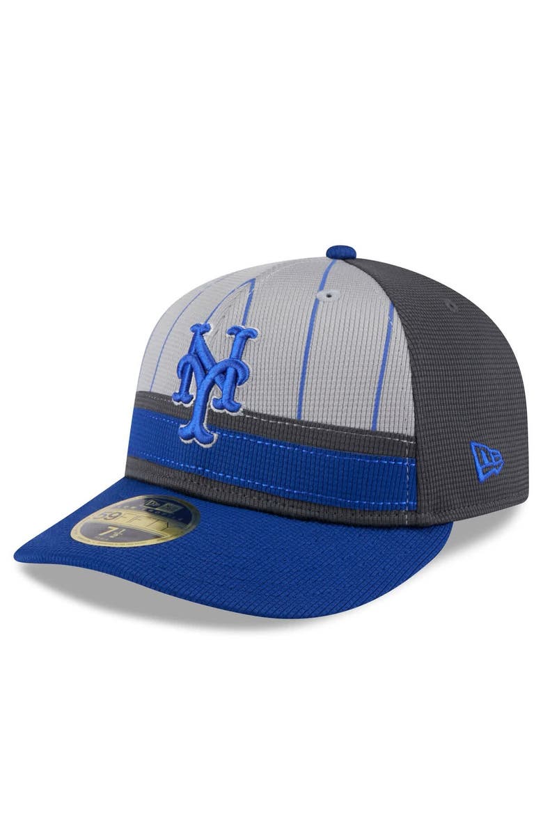 New Era Men's New Era  Gray/Royal New York Mets 2025 Batting Practice Low Profile 59FIFTY Fitted Hat, Alternate, color, Gray