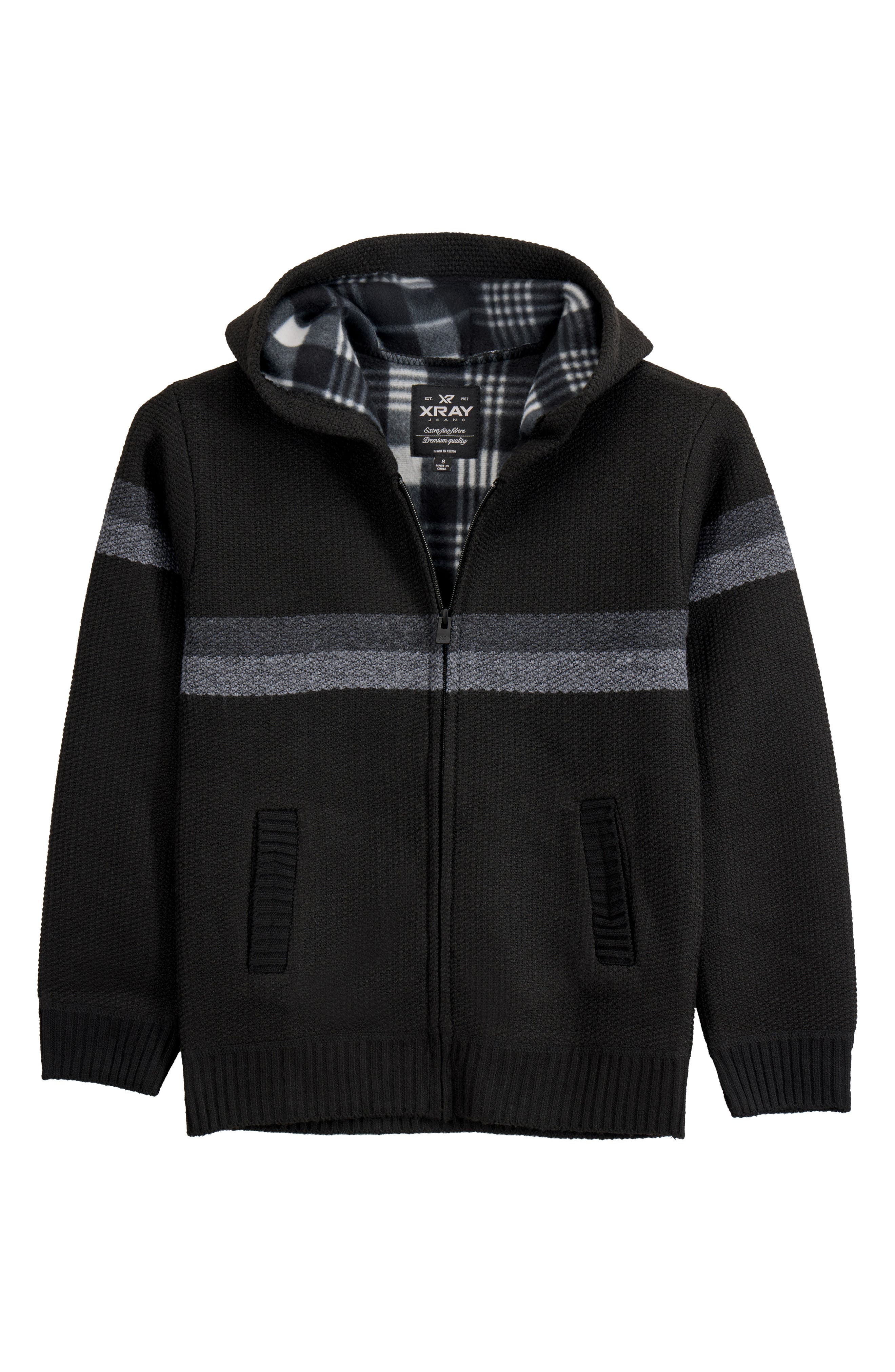 XRAY Kids' Stripe Full Zip Hoodie