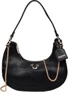 True Religion Zip Top Crescent Hobo Bag