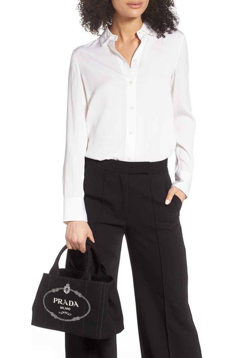 Prada Canapa Logo Garde Canvas Tote, Alternate, color,