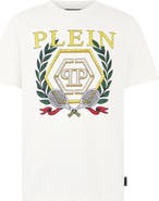 PHILIPP PLEIN Round Neck T-Shirt Tennis Crest Men