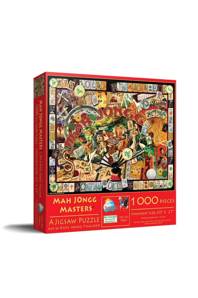 Mah Jongg Masters 1000 piece Jigsaw Puzzle for Adults, Main, color, Multicolor