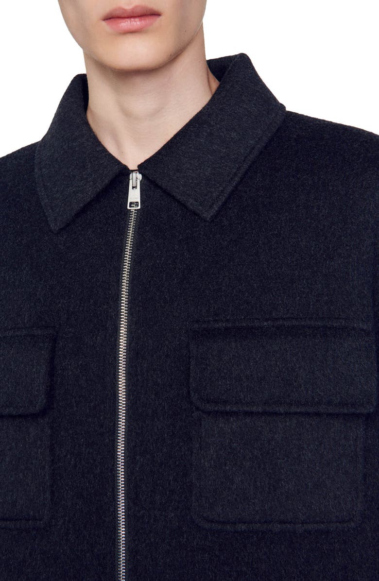 SANDRO Betanew Wool Blend Jacket, Alternate, color,