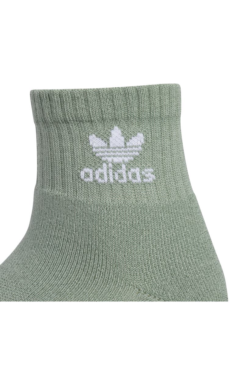 adidas Kids' Trefoil Assorted 6-Pack Quarter Socks, Alternate, color, 