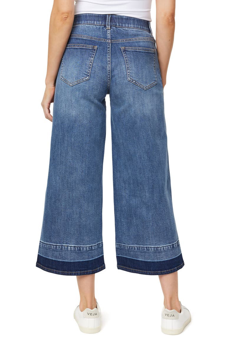 CURVE APPEAL High Rise Comfort Waist Relaxed Wide Leg Released Hem Jeans, Alternate, color, Capri