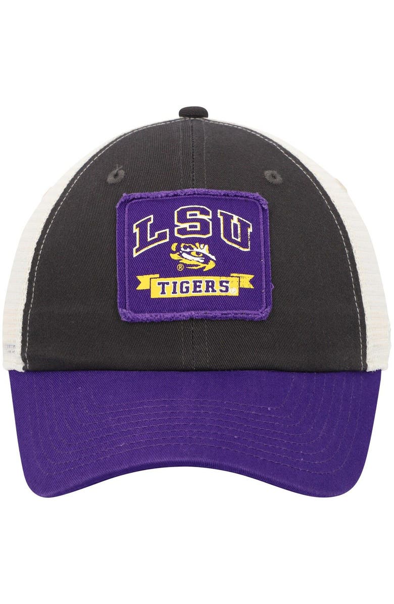 COLOSSEUM Men's Colosseum  Charcoal LSU Tigers Objection Snapback Hat, Alternate, color, 