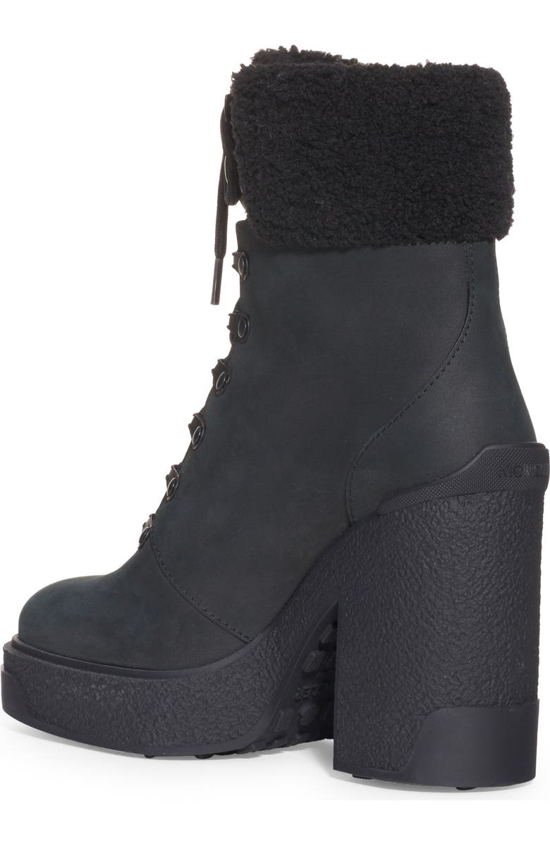Moncler Claudia Faux Fur Trim Bootie, Alternate, color,