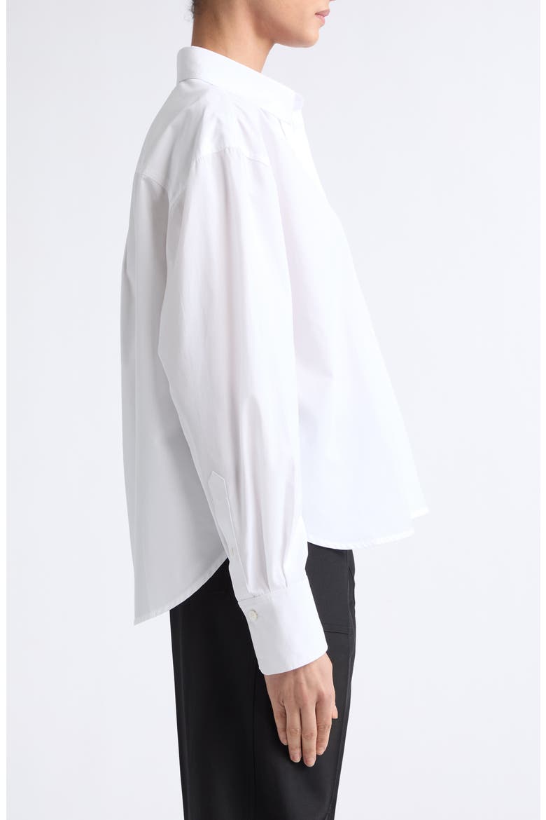 Ellys Cotton Poplin Button-Up Shirt, Alternate, color, WHITE