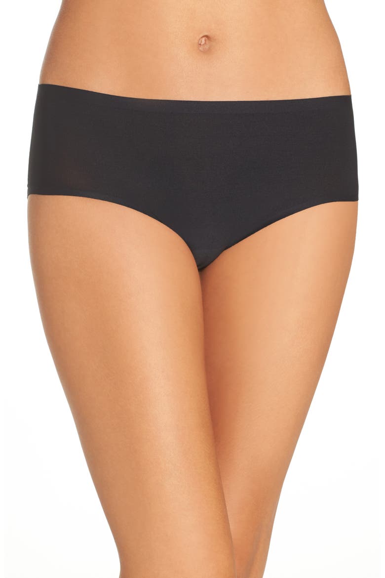 Soft Stretch Seamless Hipster Panties, Main, color, BLACK