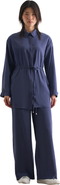 Mizalle Light Weight Cinch Waist Tunic