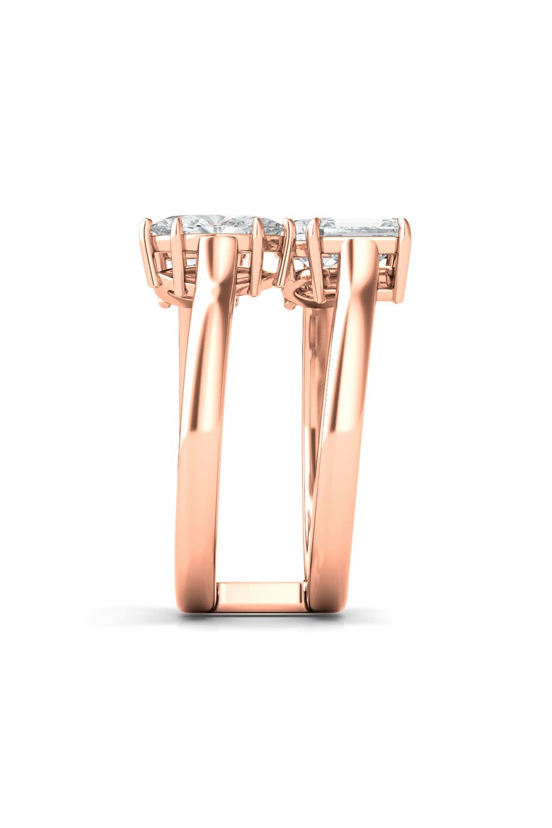 Fancy Four-Stone Lab Created Diamond Ring, Alternate, color, 18K RG