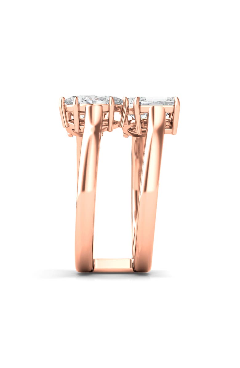 Everyday By HauteCarat Fancy Four-Stone Lab Created Diamond Ring, Alternate, color, 2.73 Ctw Rose Gold