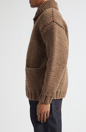 VISVIM Hand Knit Full Zip Wool & Cashmere Cardigan | Nordstrom