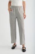 Eileen Fisher Stripe Linen Blend Ankle Pants