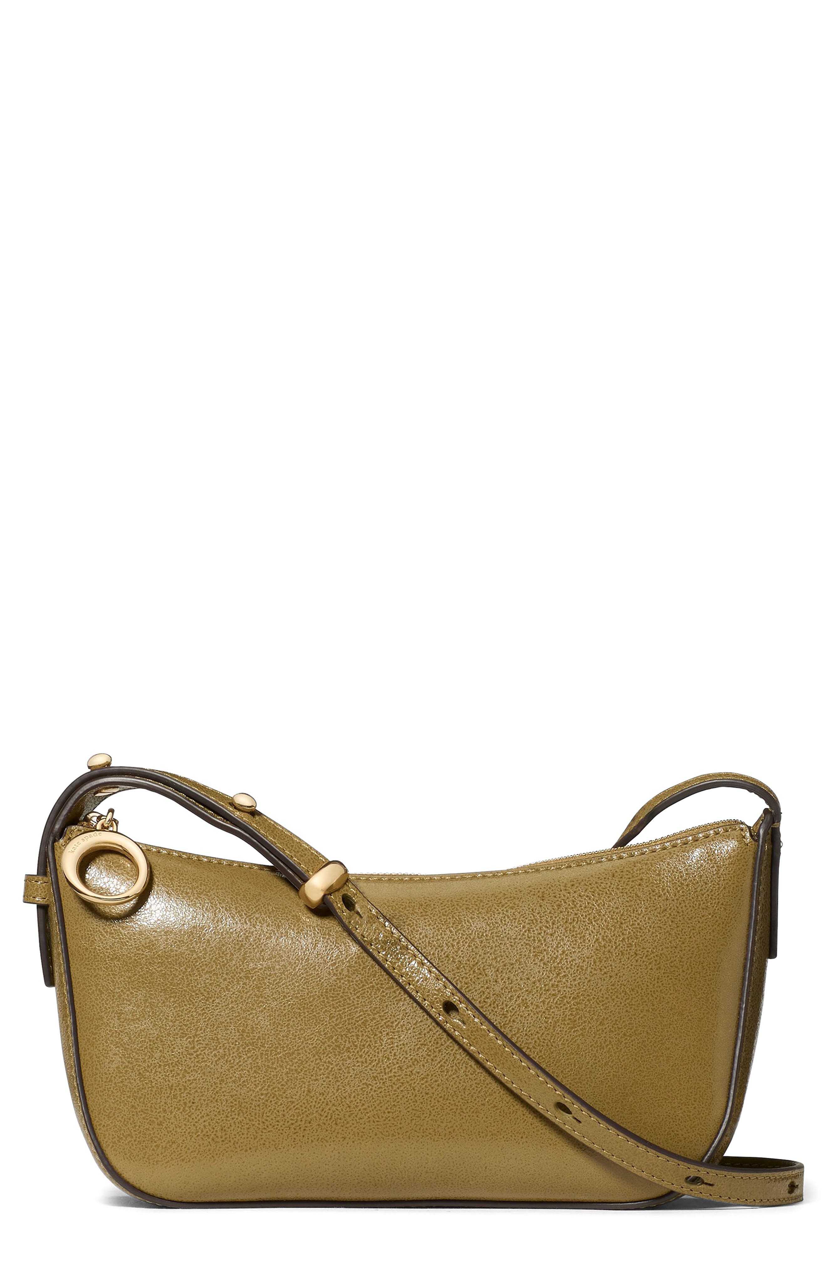 halo glazed leather crossbody bag