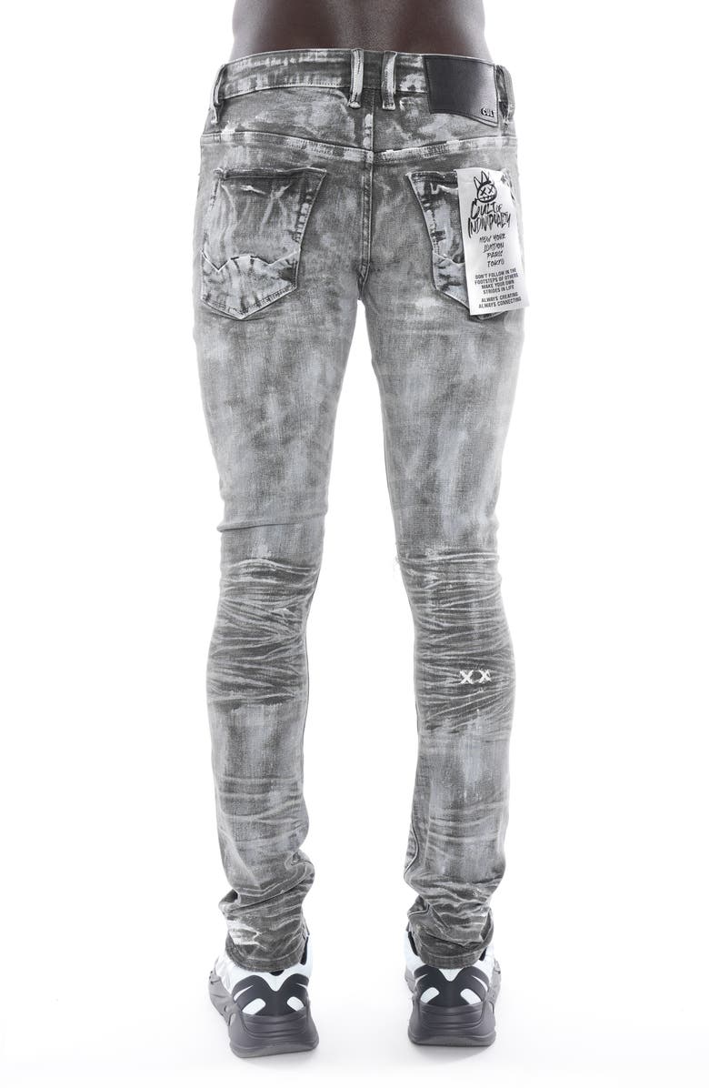 Cult of Individuality Punk Distressed Super Skinny Jeans, Alternate, color, Sheetrock