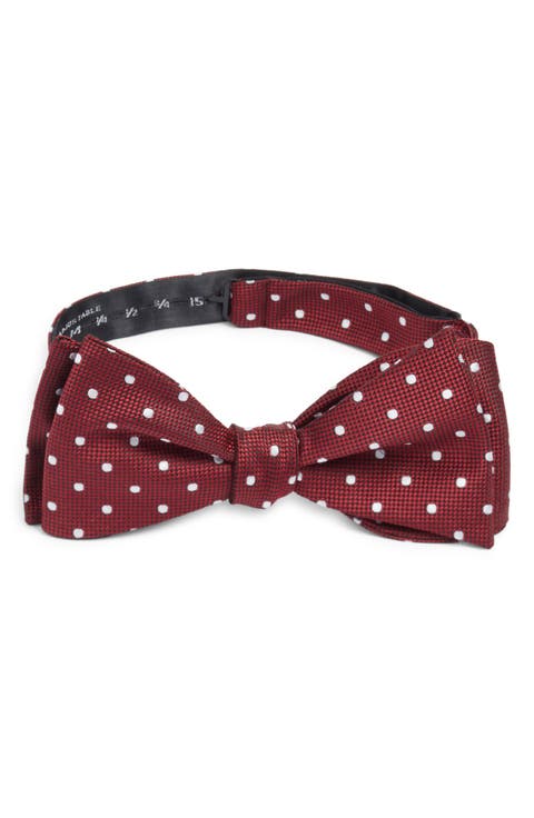 Polka Dot Silk Bow Tie