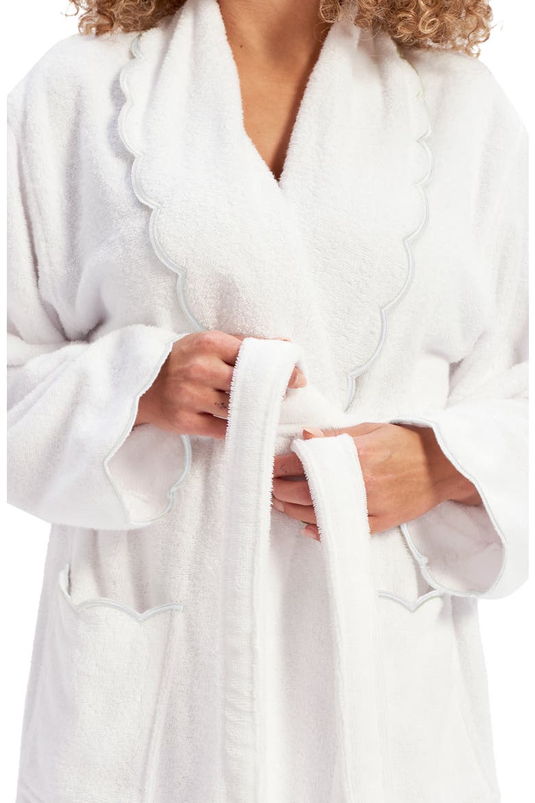 Scallop Edge Super Soft Luxury Robe, Alternate, color, White