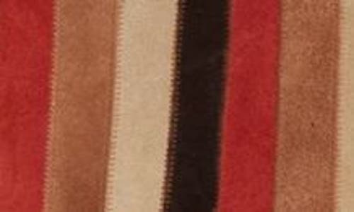 Bode Matchstick Stripe Suede Jacket In Beige Multicolor