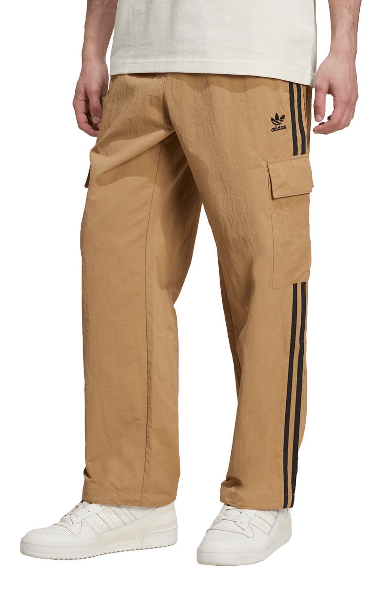 adidas 3-Stripes Recycled Nylon Cargo Pants, Main, color, 