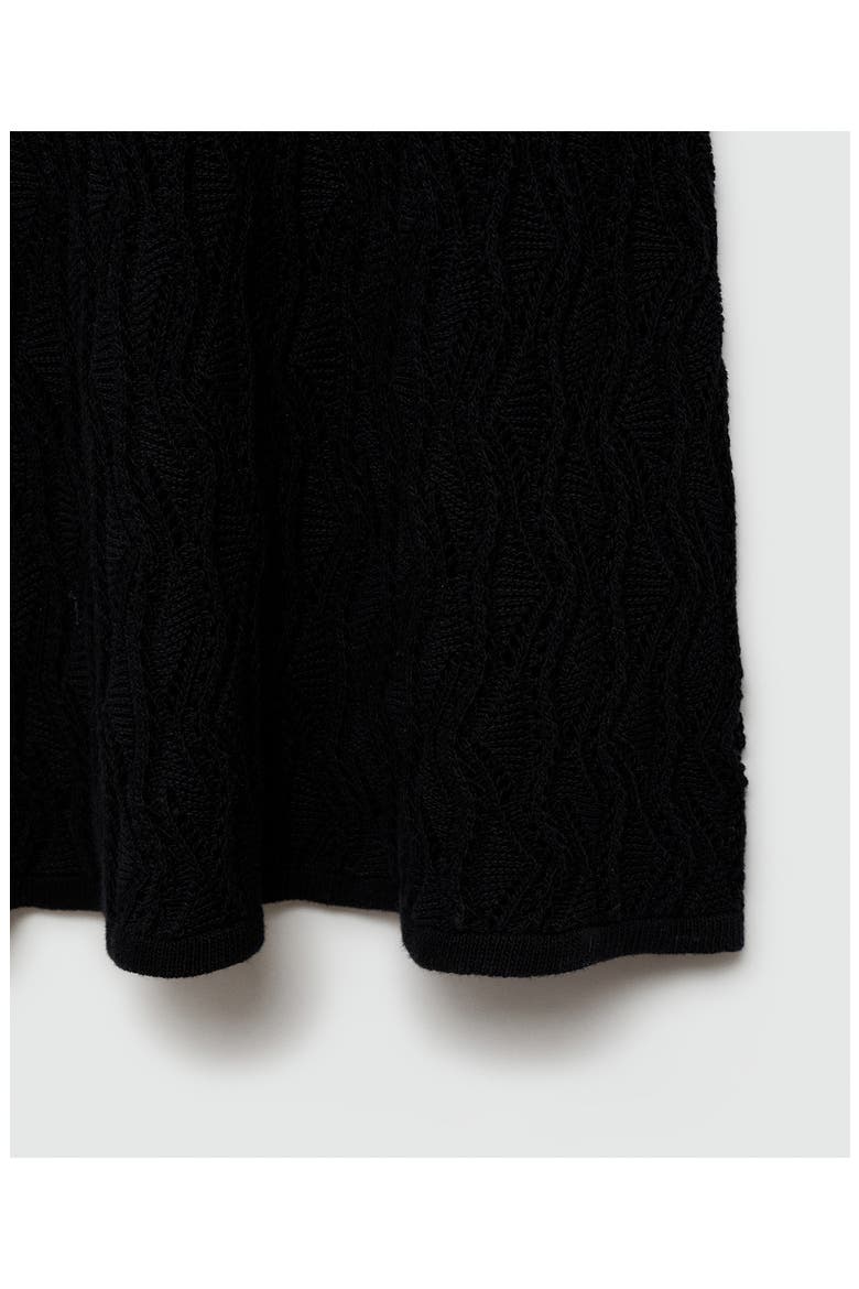Semisheer Sweater Dress, Alternate, color, BLACK