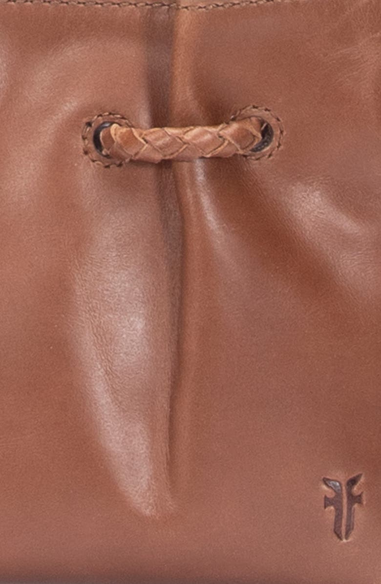 Frye Caroline Leather Wristlet Clutch, Alternate, color, Cognac