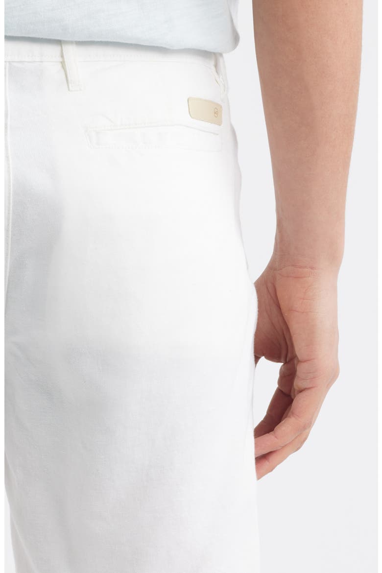 Wanderer Linen & Cotton Chino Shorts, Alternate, color, WHITE
