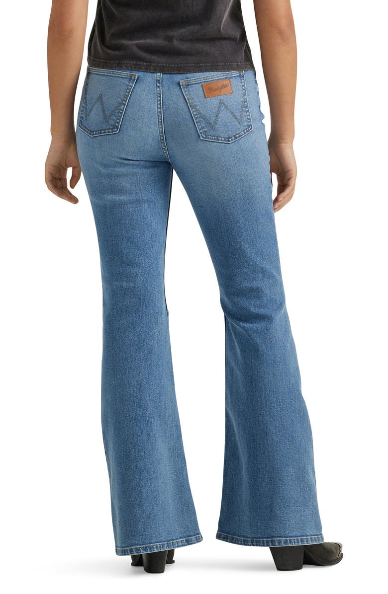 Wrangler High Waist Flare Jeans, Alternate, color, Trance