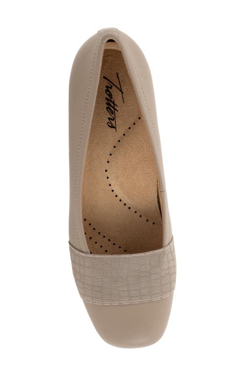 Trotters Samantha Flat In Taupe/croco