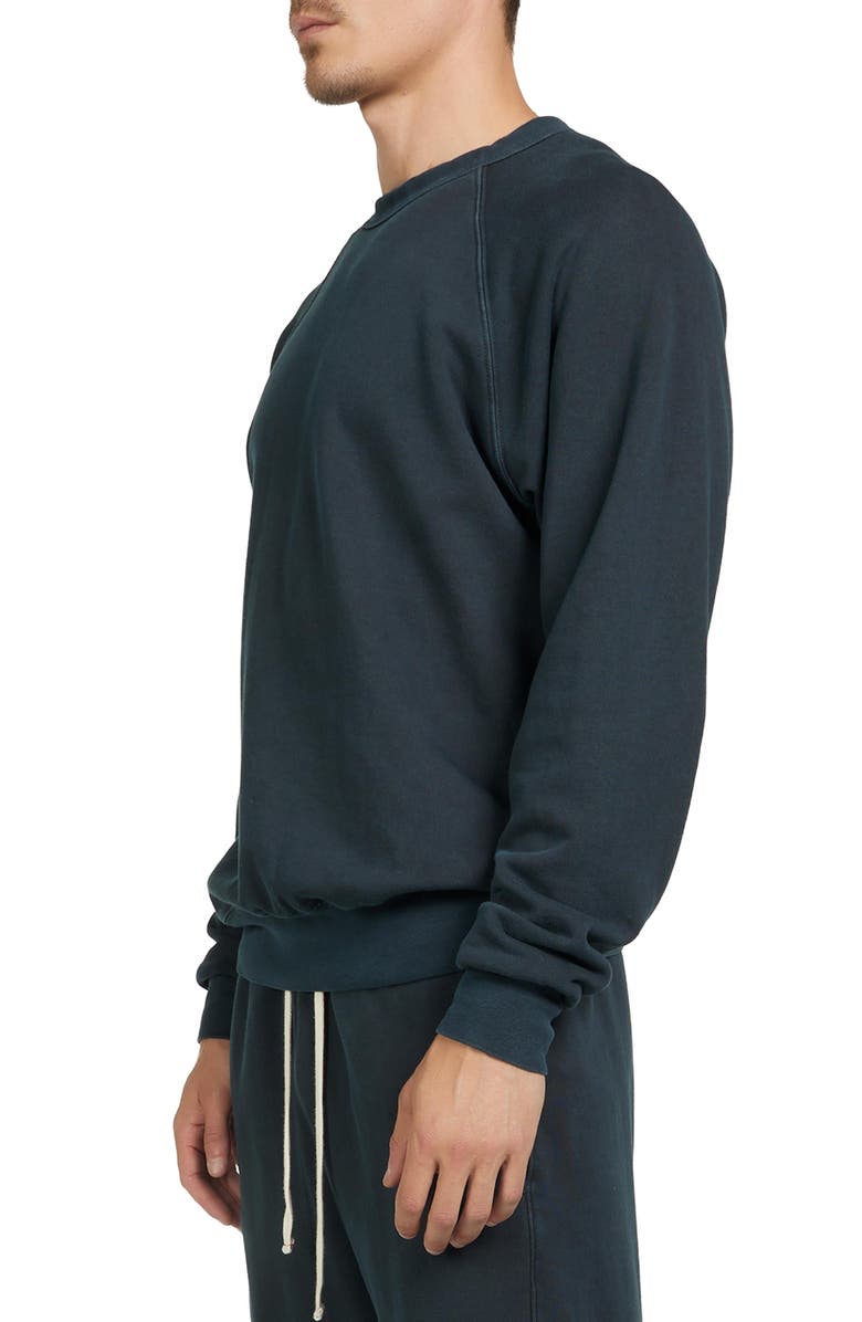 Les Tien French Terry Binded Neck Raglan, Alternate, color, Faded Black