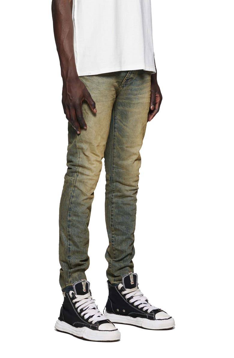 PURPLE BRAND Sand Dune Cross Skinny Jeans, Alternate, color, Dark Indigo