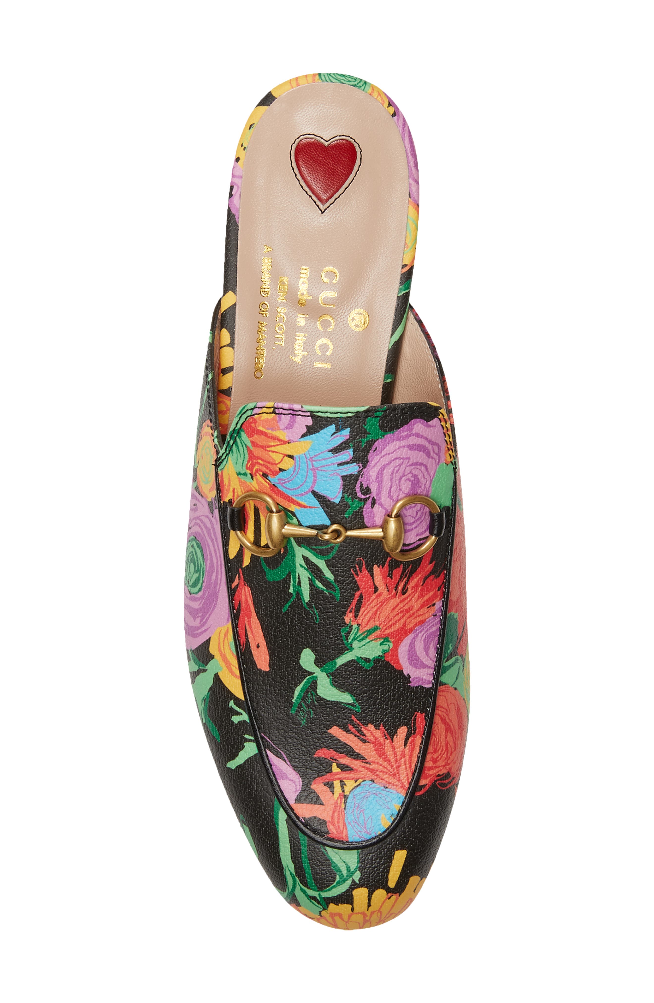 Gucci x Ken Scott Princetown Floral Print Loafer Mule, Alternate, color, 