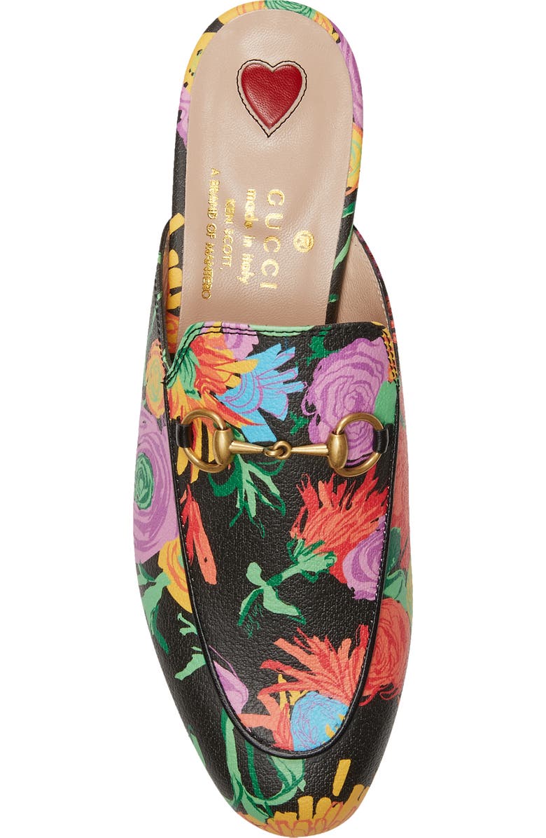 Gucci x Ken Scott Princetown Floral Print Loafer Mule, Alternate, color,