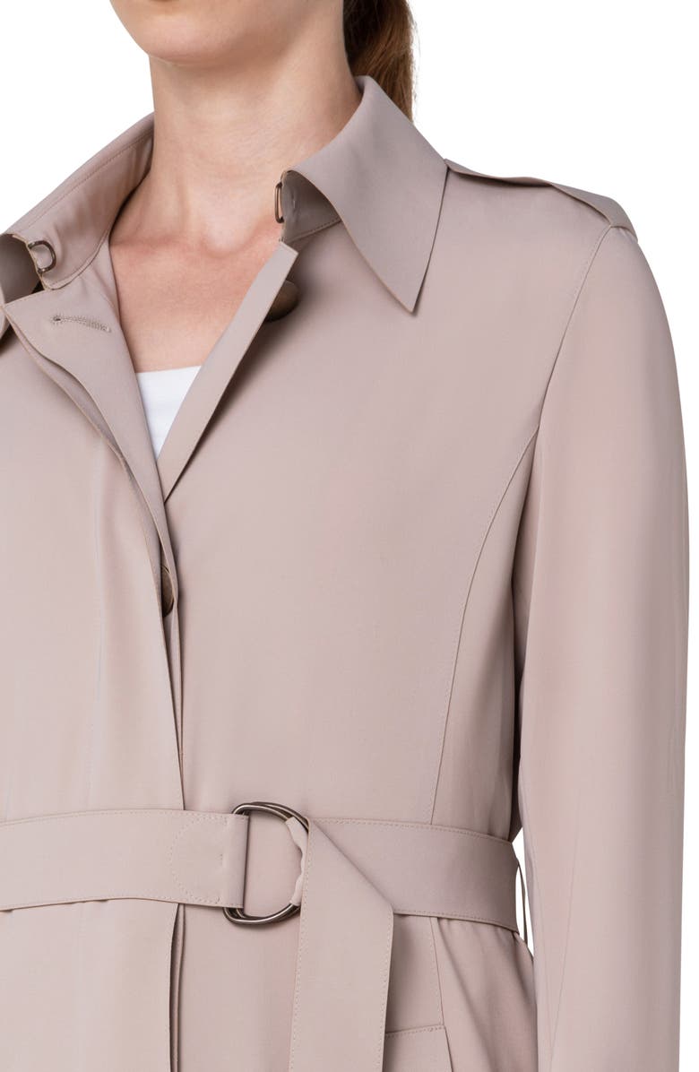 Akris punto Lasercut Crepe Trench Coat, Alternate, color, 