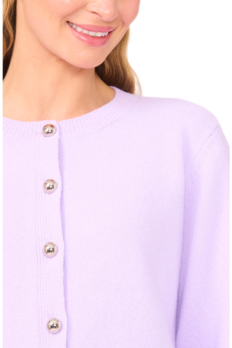 Della Fitted Cardigan, Alternate, color, PERIWINKLE