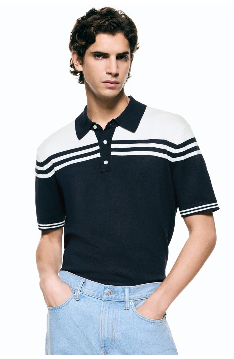H&M Regular Fit Polo Shirt, Alternate, color, Dark Blue