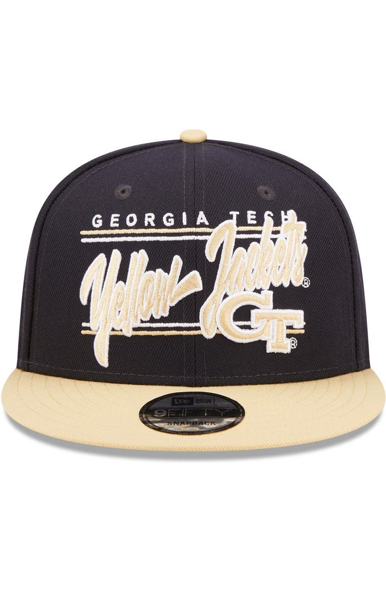 New Era Men's New Era Navy Georgia Tech Yellow Jackets Team Script 9FIFTY Snapback Hat, Alternate, color, 