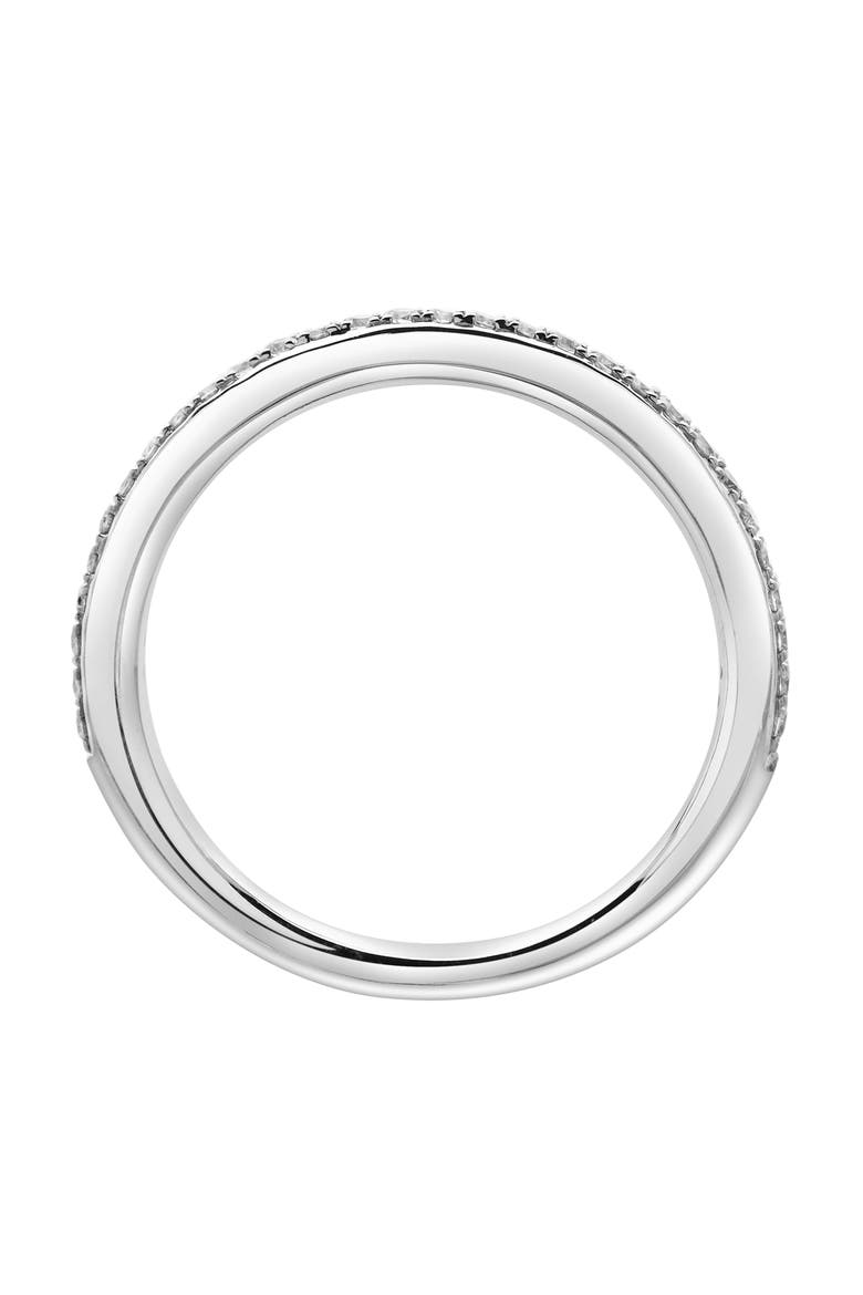 Whisper 14K Gold Round Diamond Studded Eternity Band Ring - 0.21cts, Alternate, color, 14K White Gold